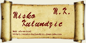 Miško Kulundžić vizit kartica